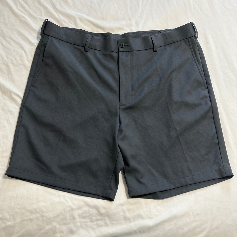 PGA Tour Mens Golf Shorts Charcoal Gray Size 42 Flat Front Performance